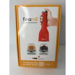 FinaMill Electric Spice Grinder Red w/ 2 FinaPods PRO Plus New Open Box